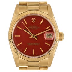 Rolex Rare Datejust Coral Stella Dial 68278 Watch