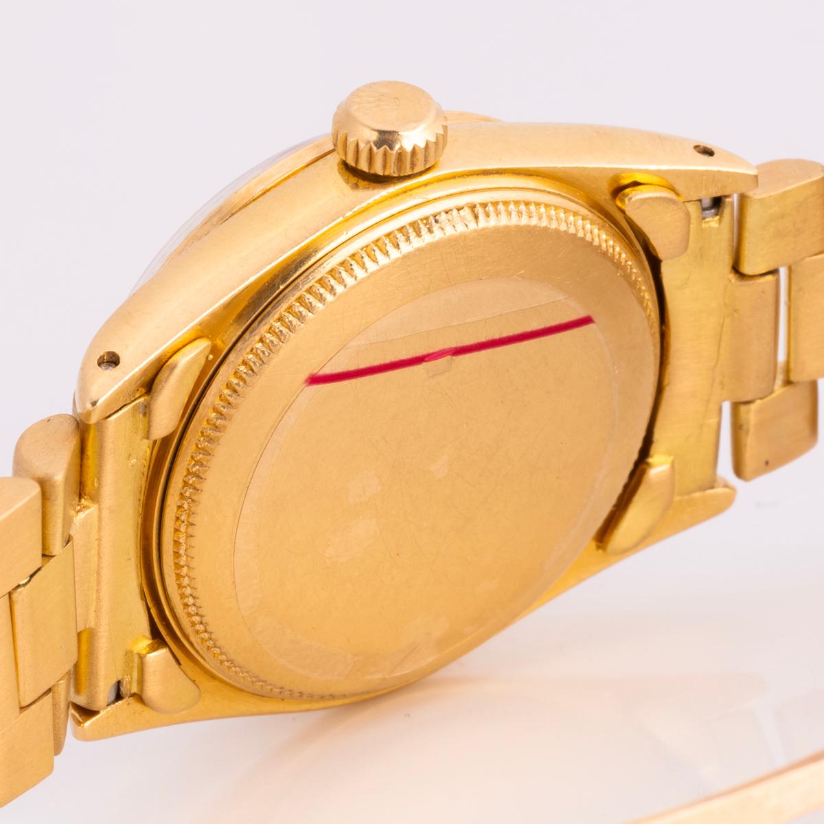 Round Cut Rolex Rare Datejust Coral Stella Diamond Dial 6827 For Sale