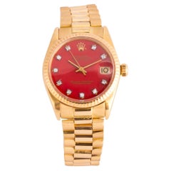 Rolex Rare Datejust Coral Stella Diamond Dial 6827