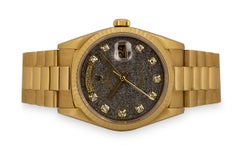 Rolex Rare Day-Date Gents 18 Karat Yellow Gold Dinosaur Egg Diamond Dial 18238