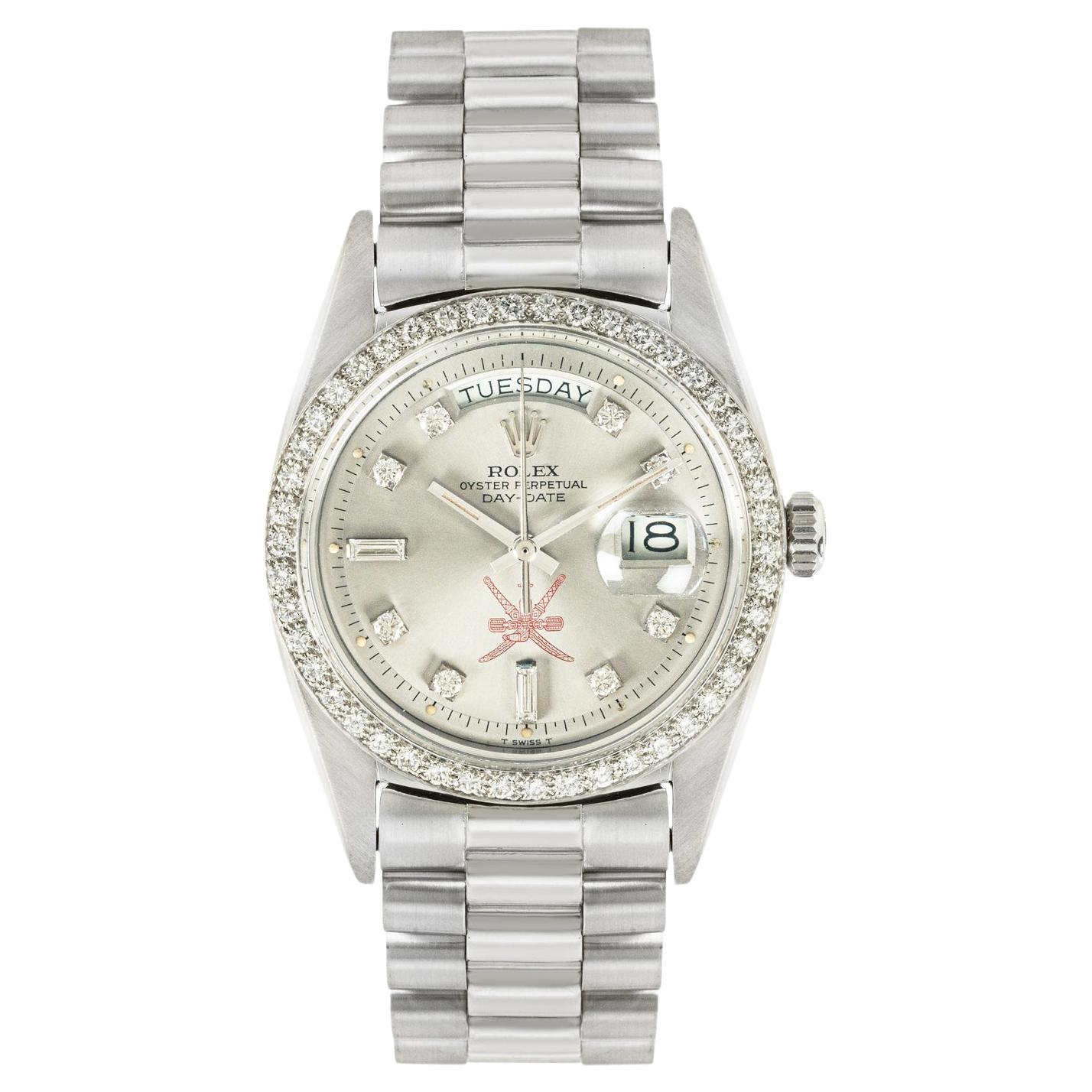 Rolex Rare Day-Date Platinum Omani Khanjar Dial 1804 For Sale