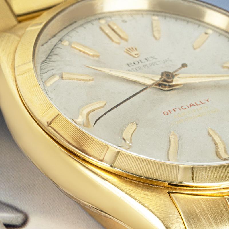 Men's Rolex Rare Oyster Perpetual Yellow Gold 6285 For Sale