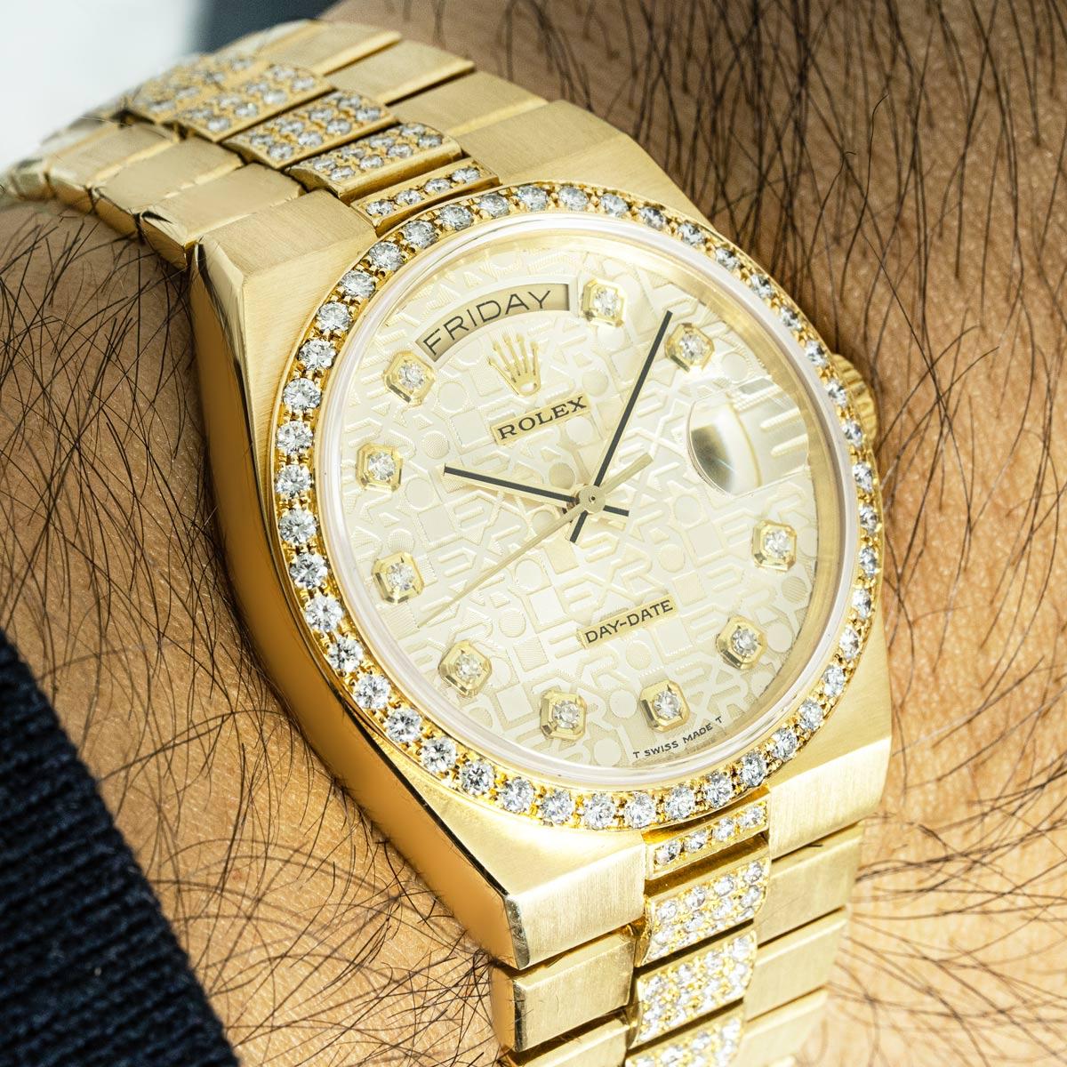 Rolex Rare Oysterquartz Day-Date serti de diamants 19148 3