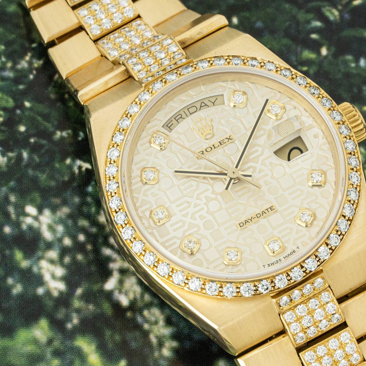 Rolex Rare Oysterquartz Day-Date serti de diamants 19148 4