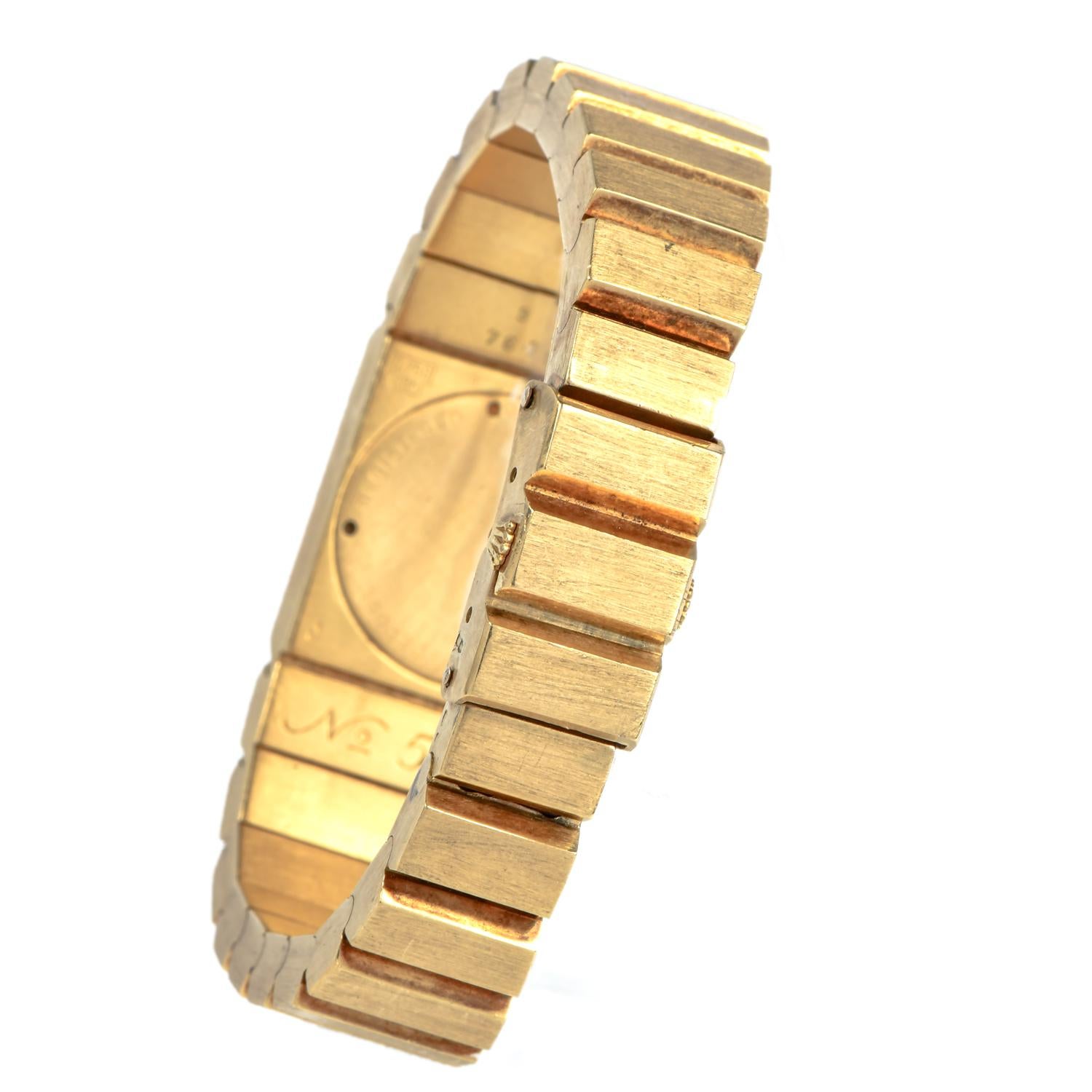  Rolex Seltene Queen Midas Diamant-Uhr aus 18 Karat Gelbgold Ref 9904 (Retro) im Angebot
