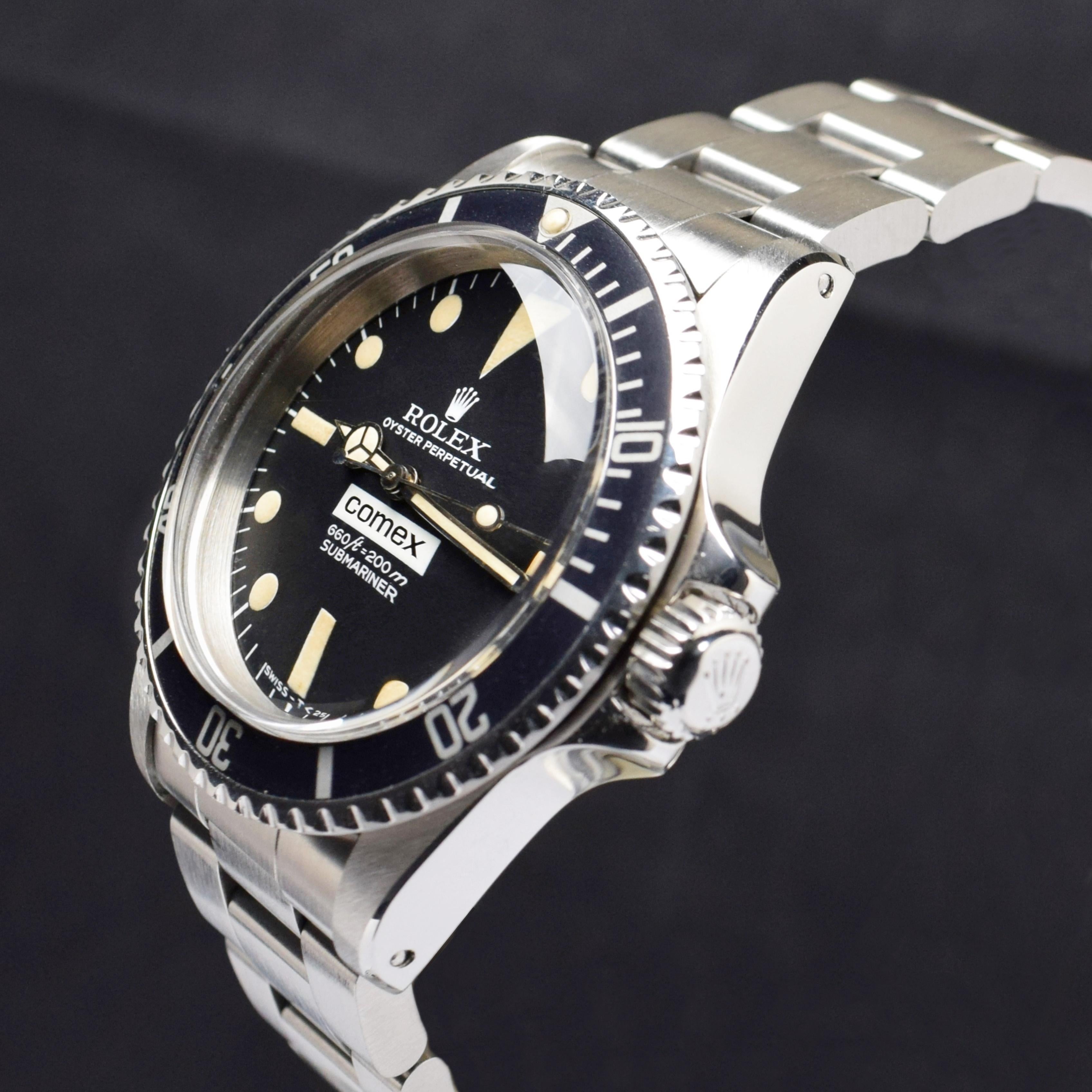 Rolex Montre de plongée Submariner à cadran mat et automatique COMEX 5514, 1977 Bon état �à Central & Western District, HK