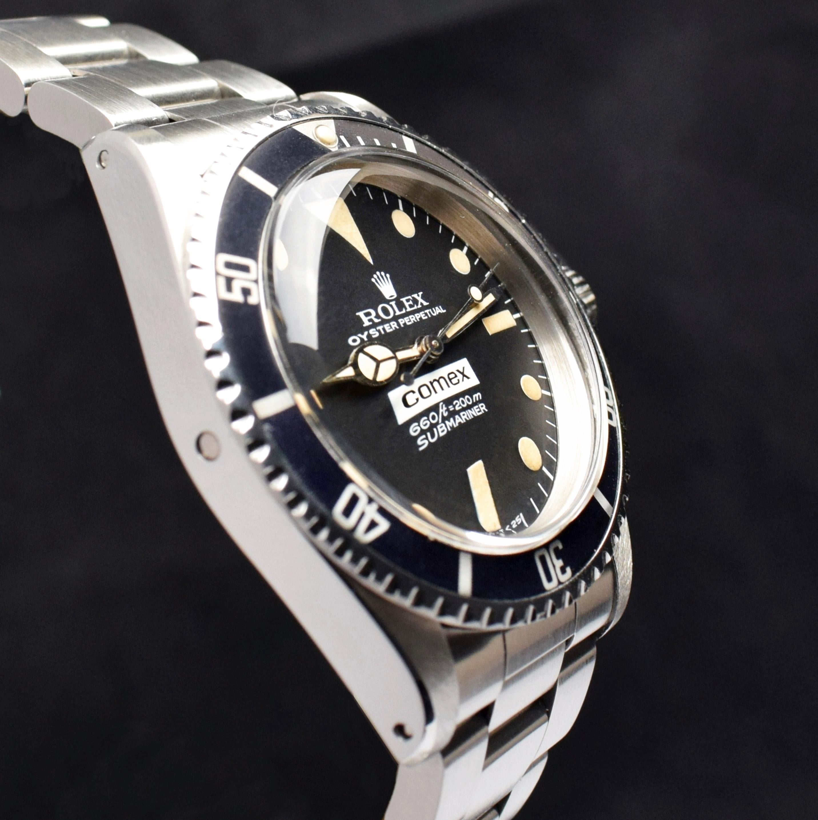  Rolex Montre de plongée Submariner à cadran mat et automatique COMEX 5514, 1977 Unisexe 