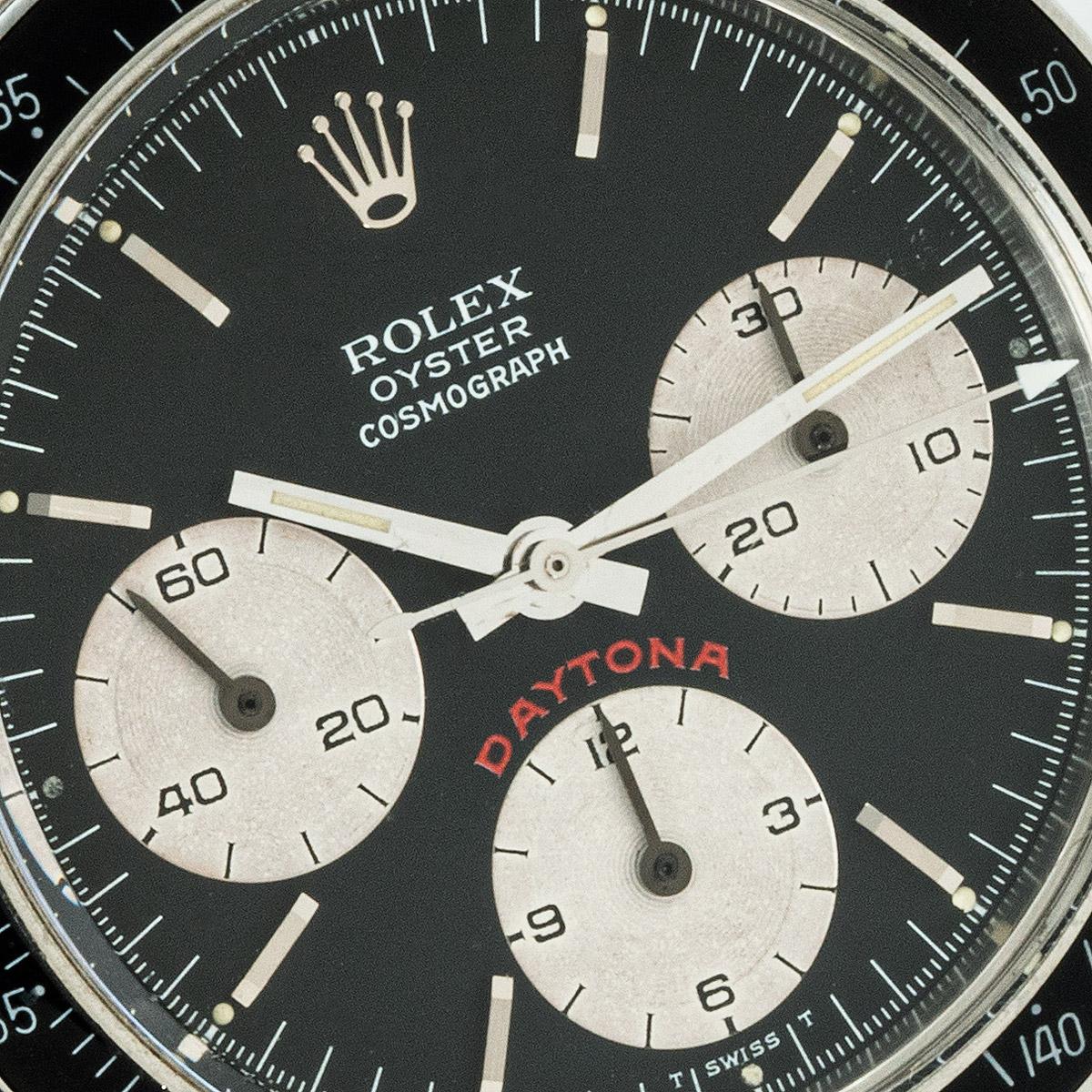 Rolex Seltenes Vintage Daytona Großes rotes Zifferblatt 6263 Herren