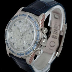Rolex Rare Zenith Daytona Pave Diamond Dial Sapphire Set