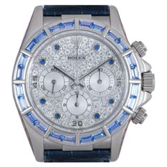 Rolex Rare Zenith Daytona Pave Diamond Dial Sapphire Set