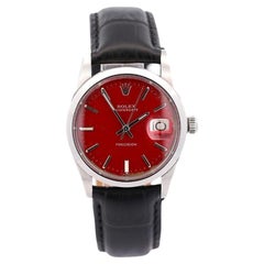 Rolex Rote Zifferblatt Präzision Oyster Date 34MM Uhr