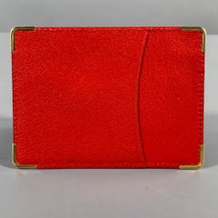 Porte-cartes ROLEX en cuir doré rouge Maroquinerie