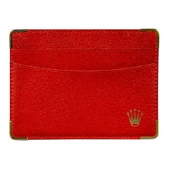 Rolex Portacarte in pelle oro rosso Pelletteria