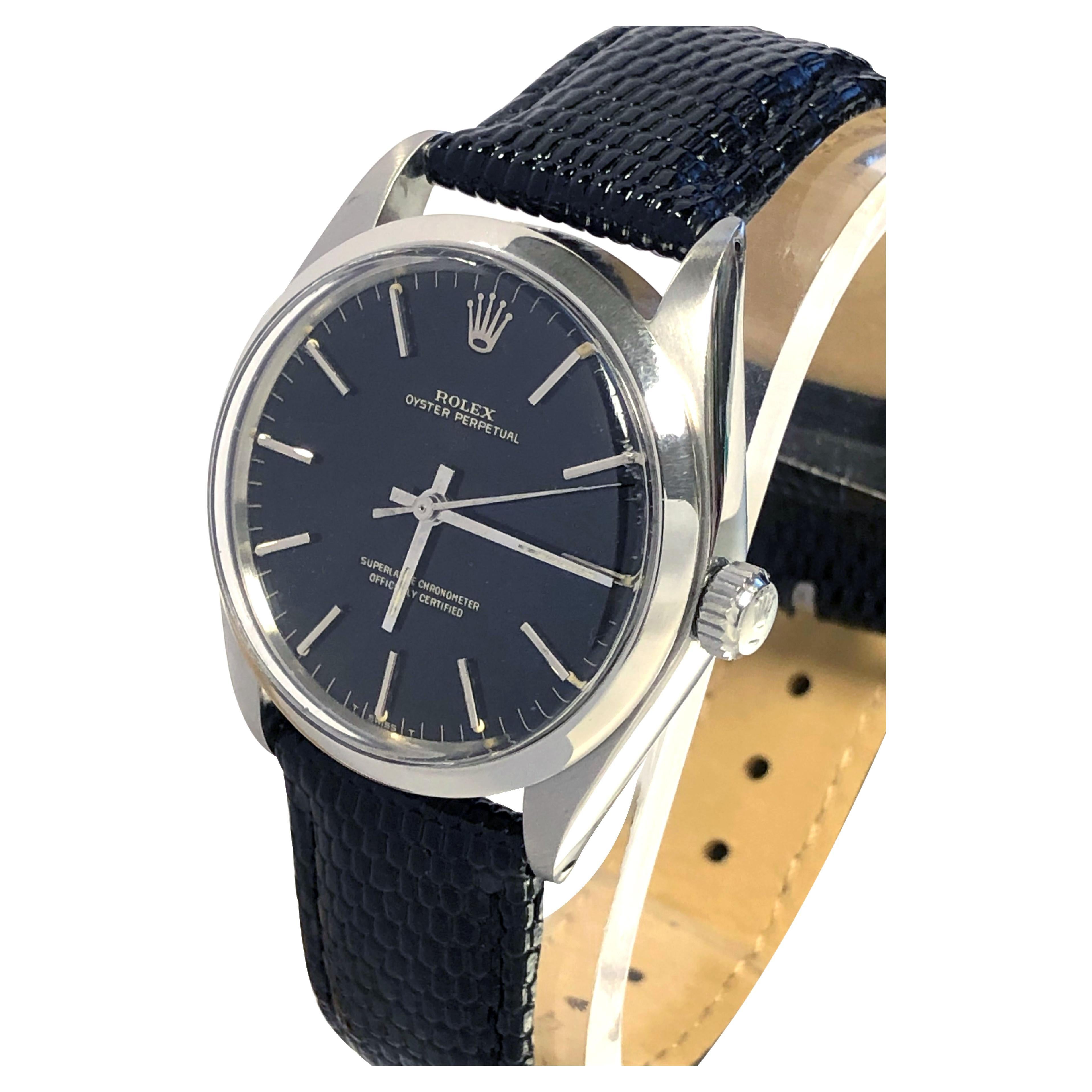 Rolex Ref 1002 1950s Steel Self Winding Wrist Watch