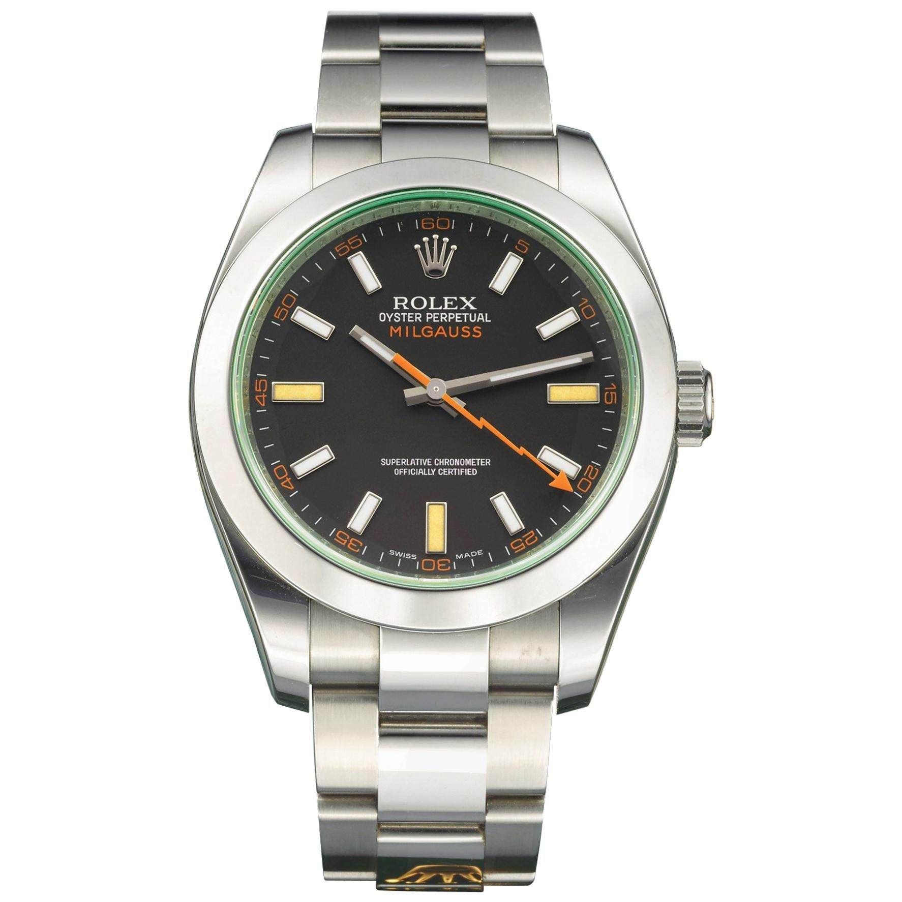 Rolex Ref. 116400v Green Milgauss Steel
