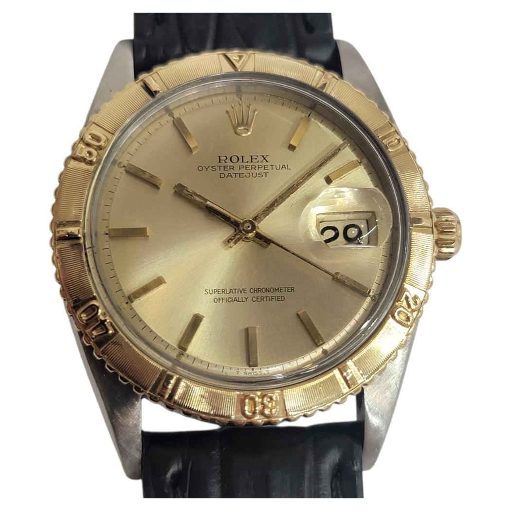 Rolex Ref 1625 Turn-O-Graph Thunderbird 14k SS Mens 1960s 36mm Automatic RA759C en vente