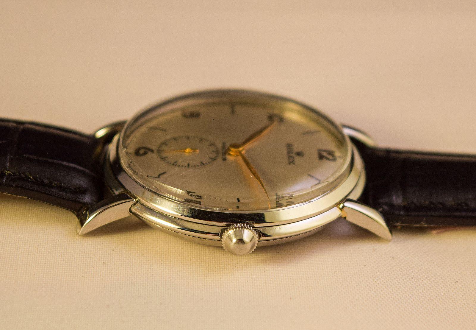 Rolex Ref 4224 Very rare steel cased oversize-Jumbo-Rolex watch rare lugs 6