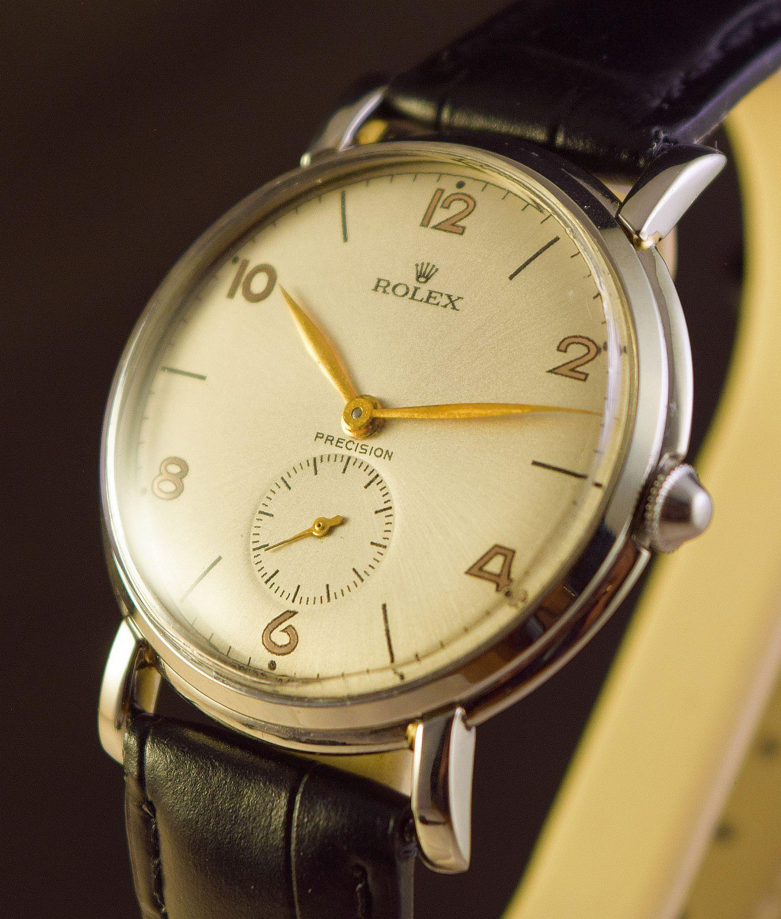 Women's or Men's Rolex Ref 4224 Very rare steel cased oversize-Jumbo-Rolex watch rare lugs For Sale