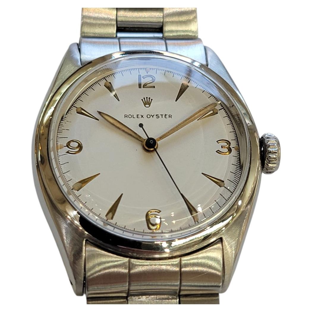 Rolex Ref 6022 Oyster Precision Mens Vintage 1950s 34mm Manual Wind RA781