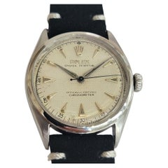 Rolex Ref 6084 Oyster Perpetual 1950s Mens 34mm Automatic Bubble Back RA715C