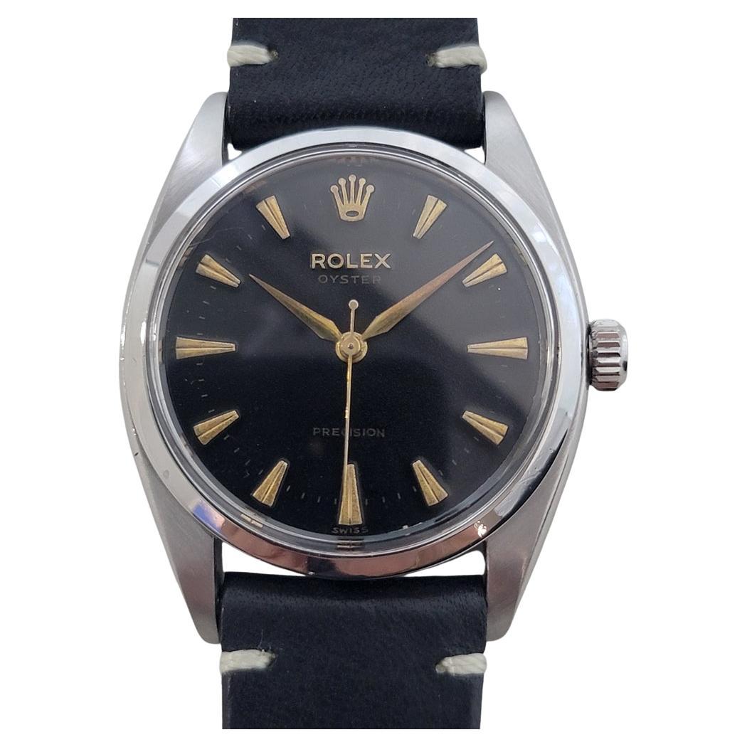 Rolex Ref 6422 Oyster Precision 1950s Mens Vintage Manual Hand Wind RA647B