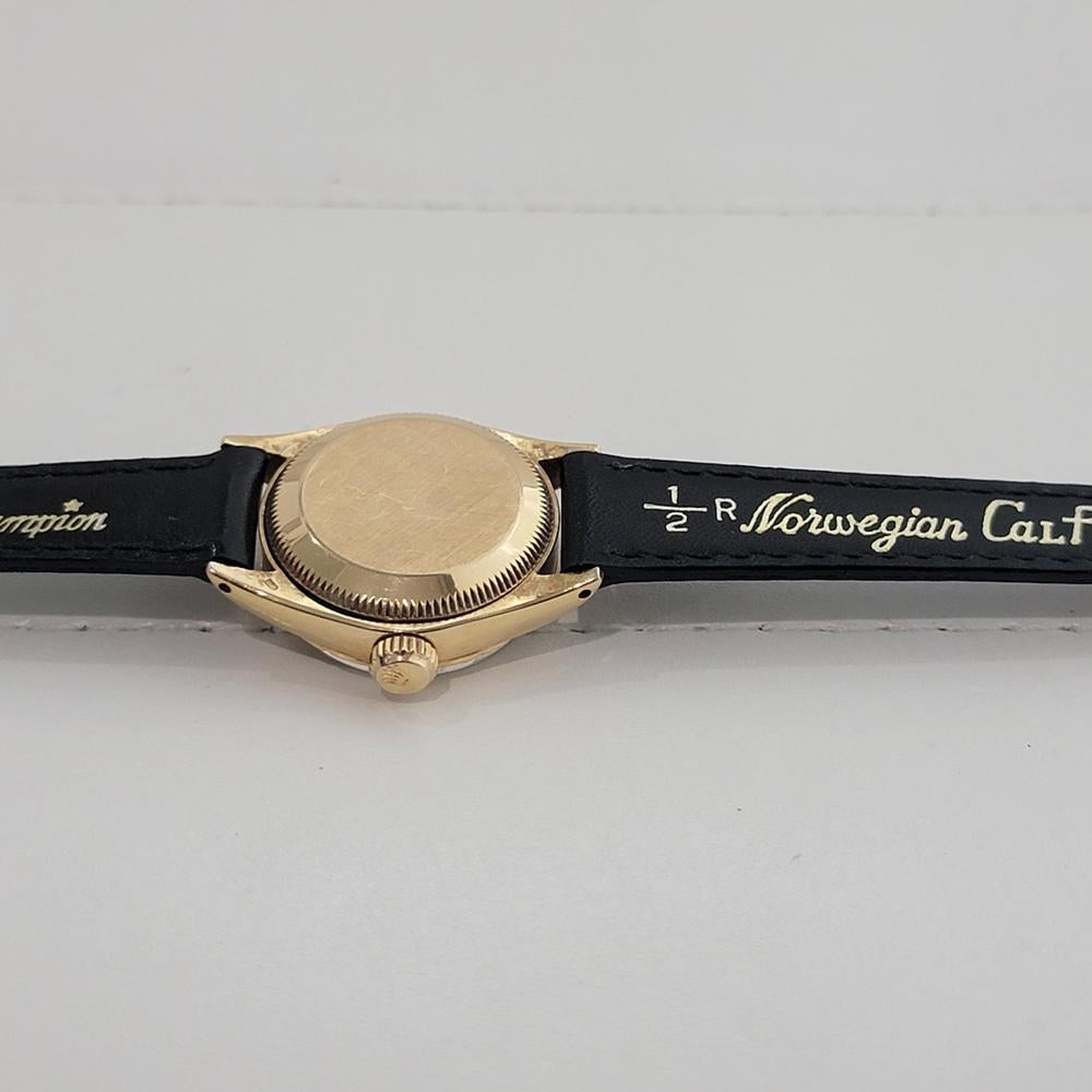 Rolex Ref 6531 Oyster Perpetual Date Oro 18k 25mm Señora Automático 1960 RA533B en venta 6