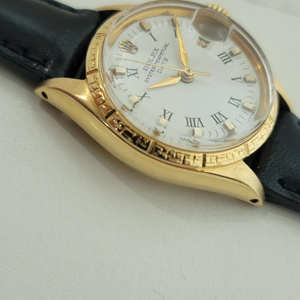 Rolex Ref 6531 Oyster Perpetual Date Oro 18k 25mm Señora Automático 1960 RA533B en venta 8