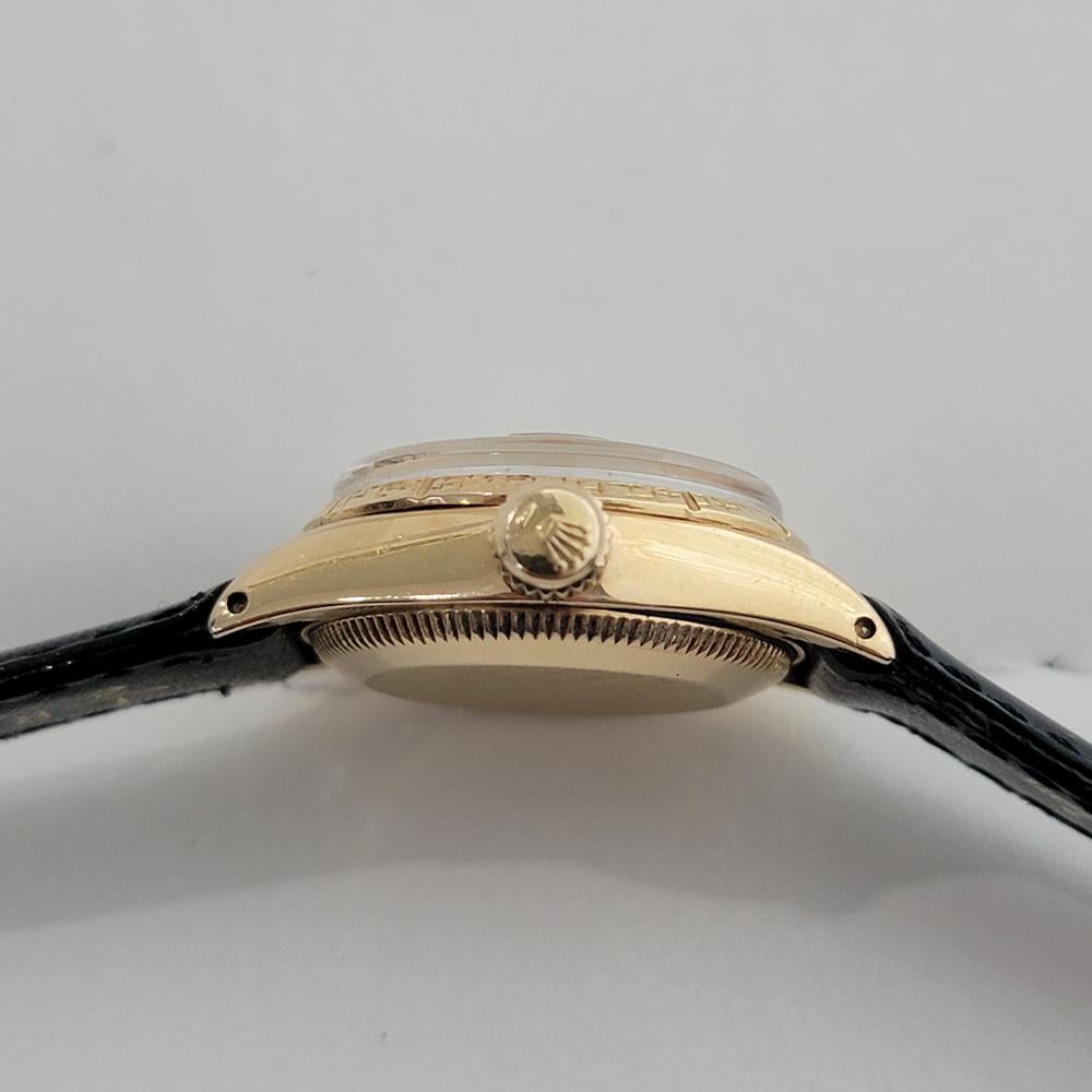 Rolex Ref 6531 Oyster Perpetual Date Oro 18k 25mm Señora Automático 1960 RA533B en venta 5