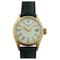 Rolex Ref 6531 Oyster Perpetual Date 18k Gold 25mm Ladies Automatic 1960s RA533B