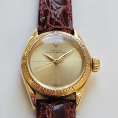 Rolex Ref 6615 Oyster Perpetual 18k Solid Gold Ladies 1960s Automatic RA784