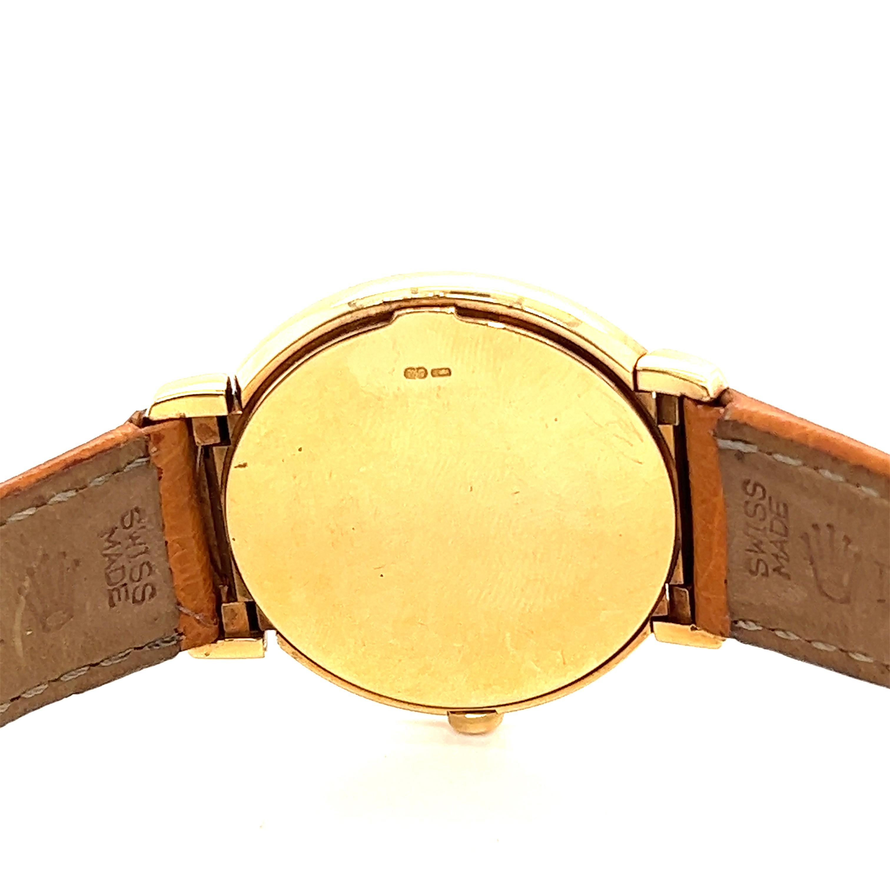 Rolex Ref. 6622 Cellini in 18k Gold Ladies Watch with Brown Leather Strap In Excellent Condition In Miami, FL