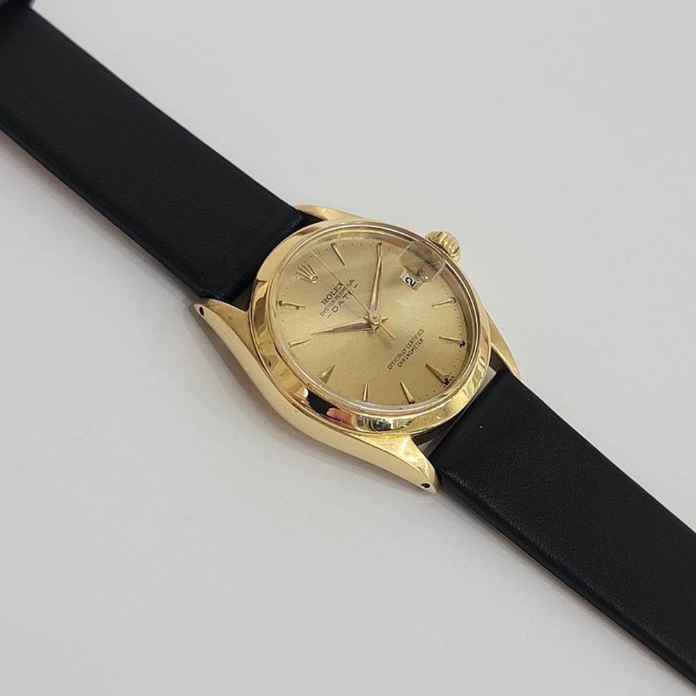 Rolex Ref 6624 Oyster Date 18k Solid Gold Midsize 30mm 1960s Automatic ...