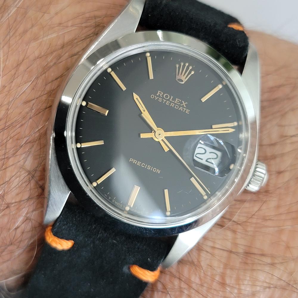 Rolex Ref 6694 Oysterdate Precision 34mm Mens 1980s Manual Hand Wind RA683B en vente 9