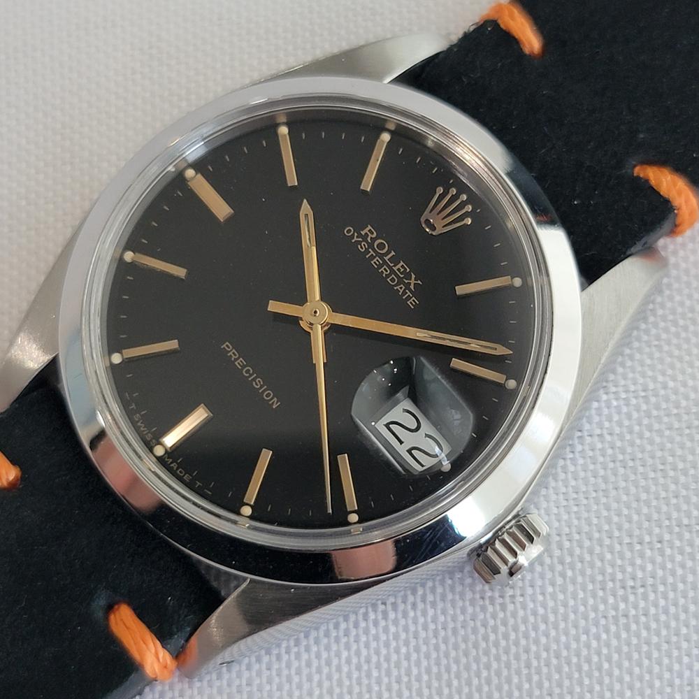 Rolex Ref 6694 Oysterdate Precision 34mm Mens 1980s Manual Hand Wind RA683B Pour hommes en vente