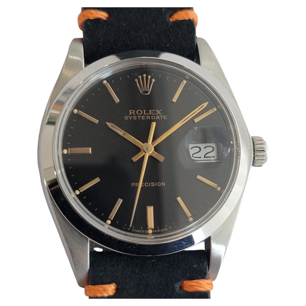 Rolex Ref 6694 Oysterdate Precision 34mm Mens 1980s Manual Hand Wind RA683B en vente