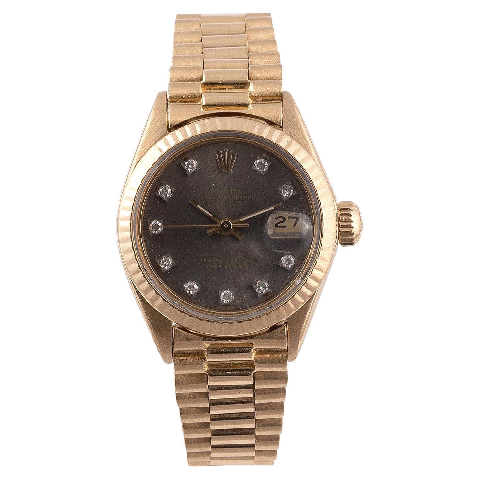 Rolex Ref. 6917, Lady's Datejust Gold and Diamonds