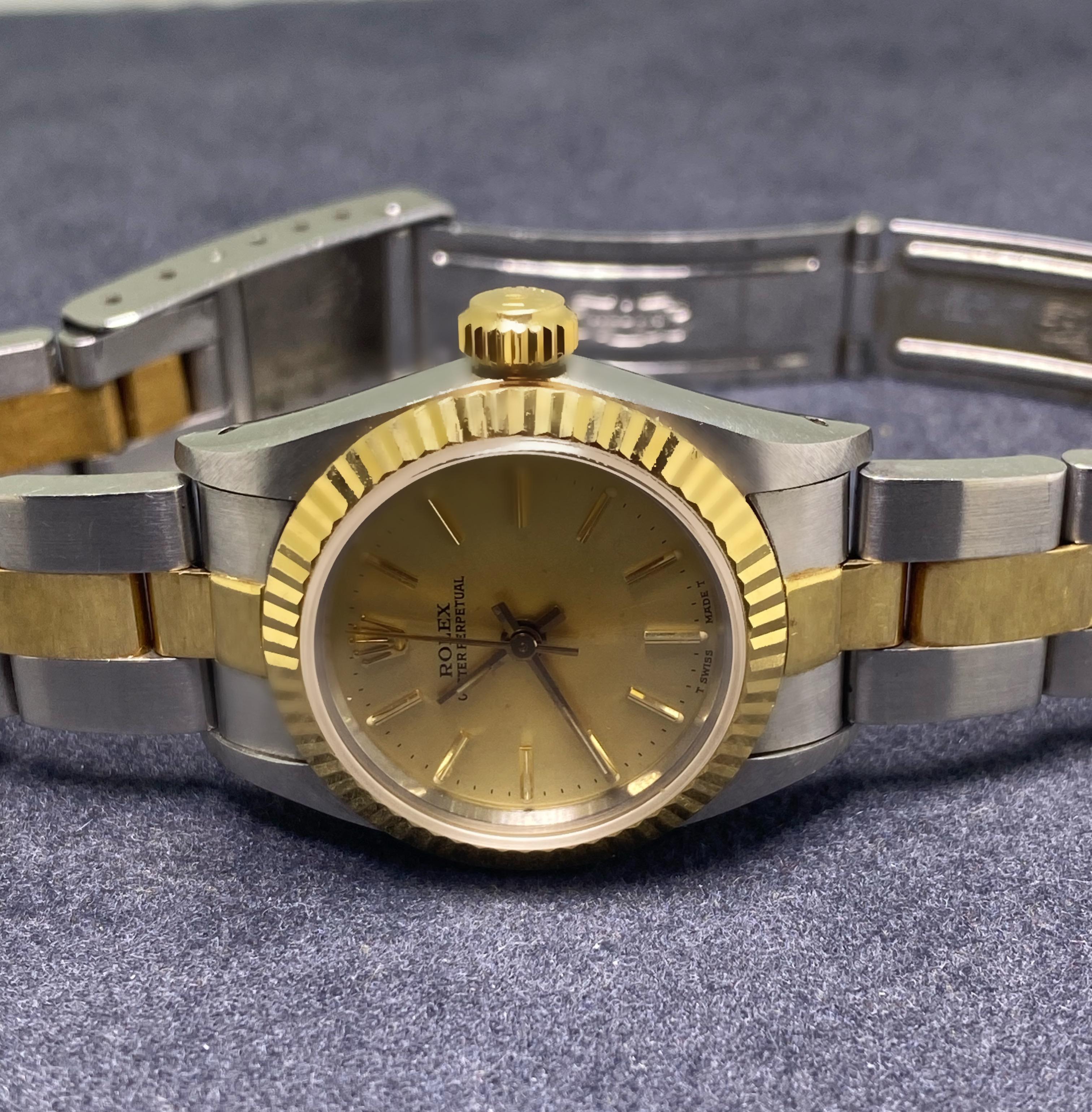 Rolex Oyster ref 67000 Two Tone Champagne Dial Automatic Caliber 2130 Watch 1