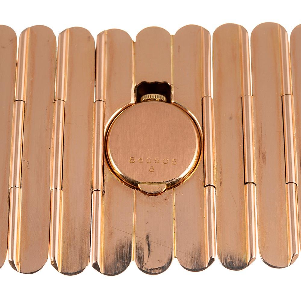 Rolex Retro Rose Gold Oversized Bracelet Watch For Sale 2