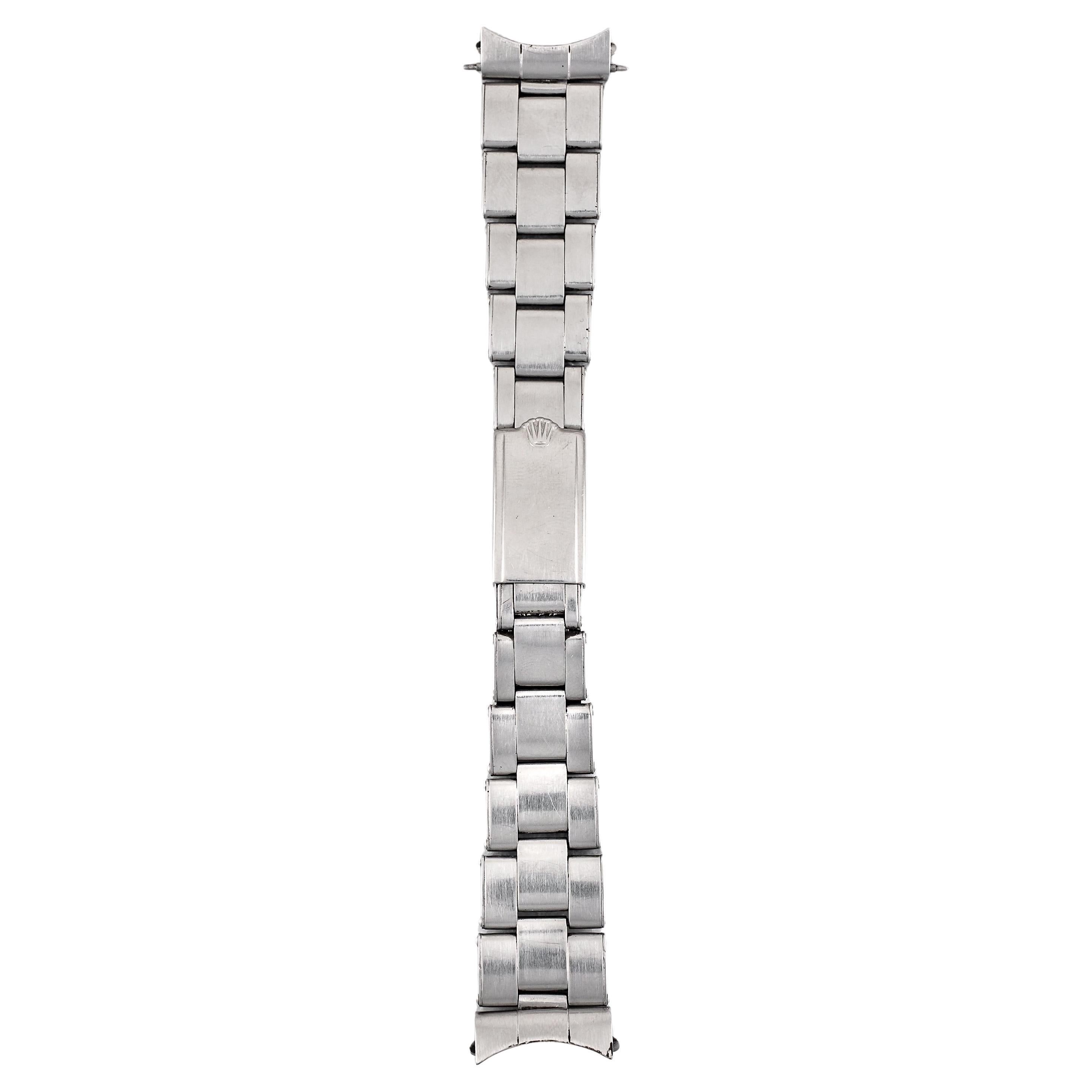 Rolex Rivet Oyster Bracelet, 19mm Lug Width Watch in  Stainless Steel, 1966 For Sale