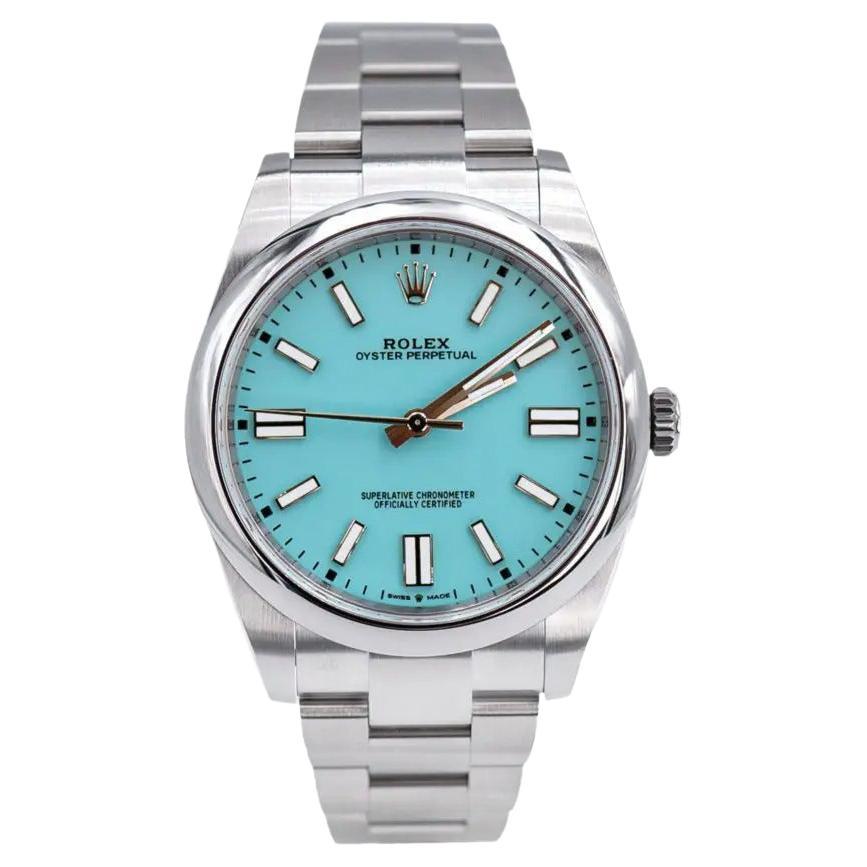 Rolex Rolex Oyster Perpetual 41mm Reference 124300 Turquoise Dial 