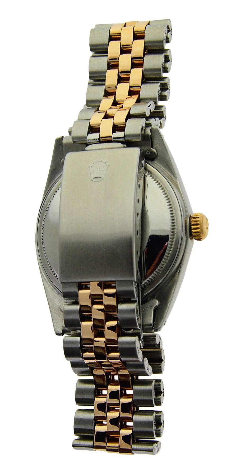 Rolex Rose Gold Stainless Steel Jubilee Bracelet Self-Winding Wristwatch For Sale 3