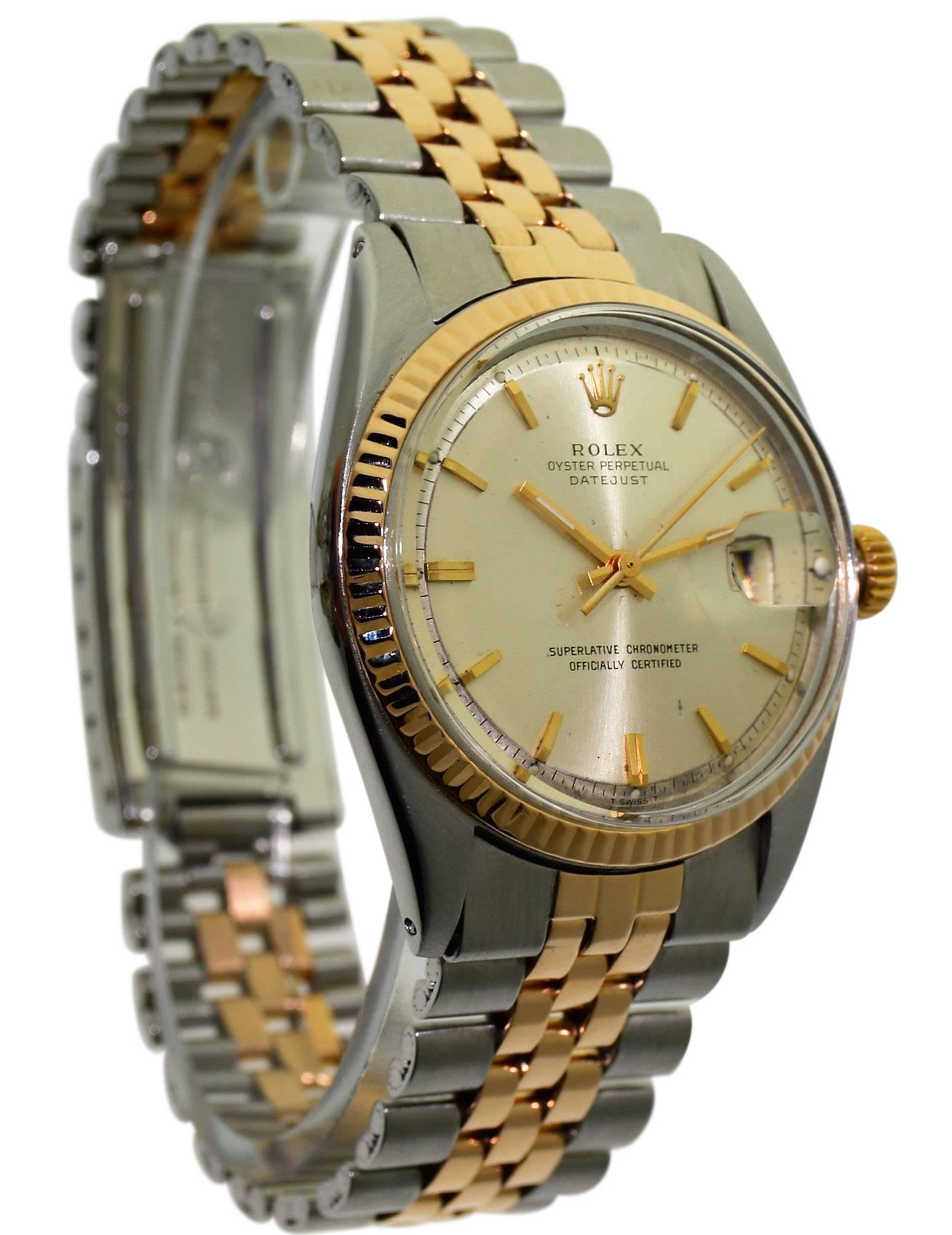 Modern Rolex Rose Gold Stainless Steel Jubilee Bracelet Self-Winding Wristwatch For Sale