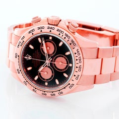 Rolex Rose Gold Cosmograph Daytona Automatic Wristwatch Ref 116505