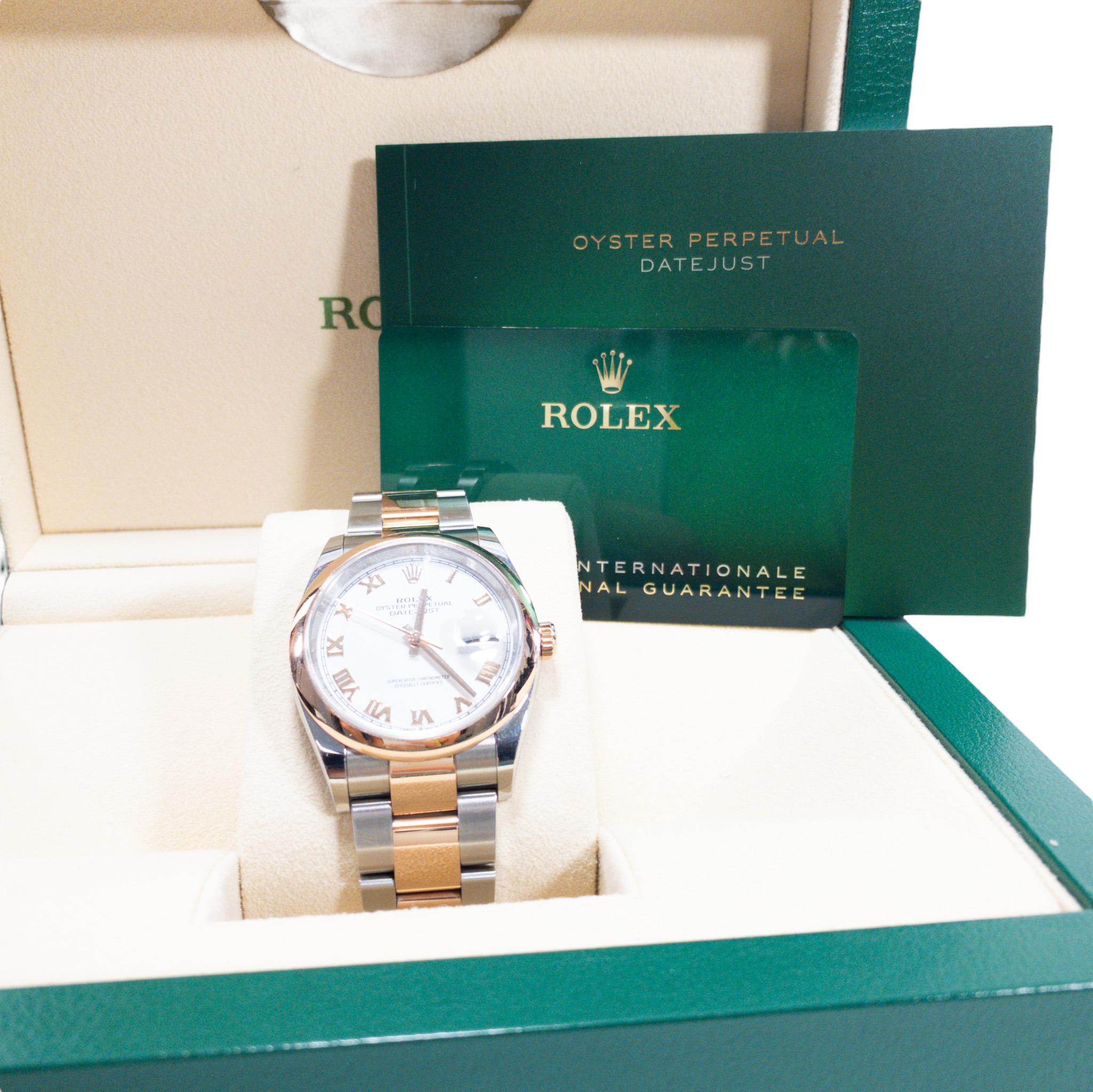 Rolex Rose Gold Datejust Watch In Good Condition For Sale In Miami Beach, FL