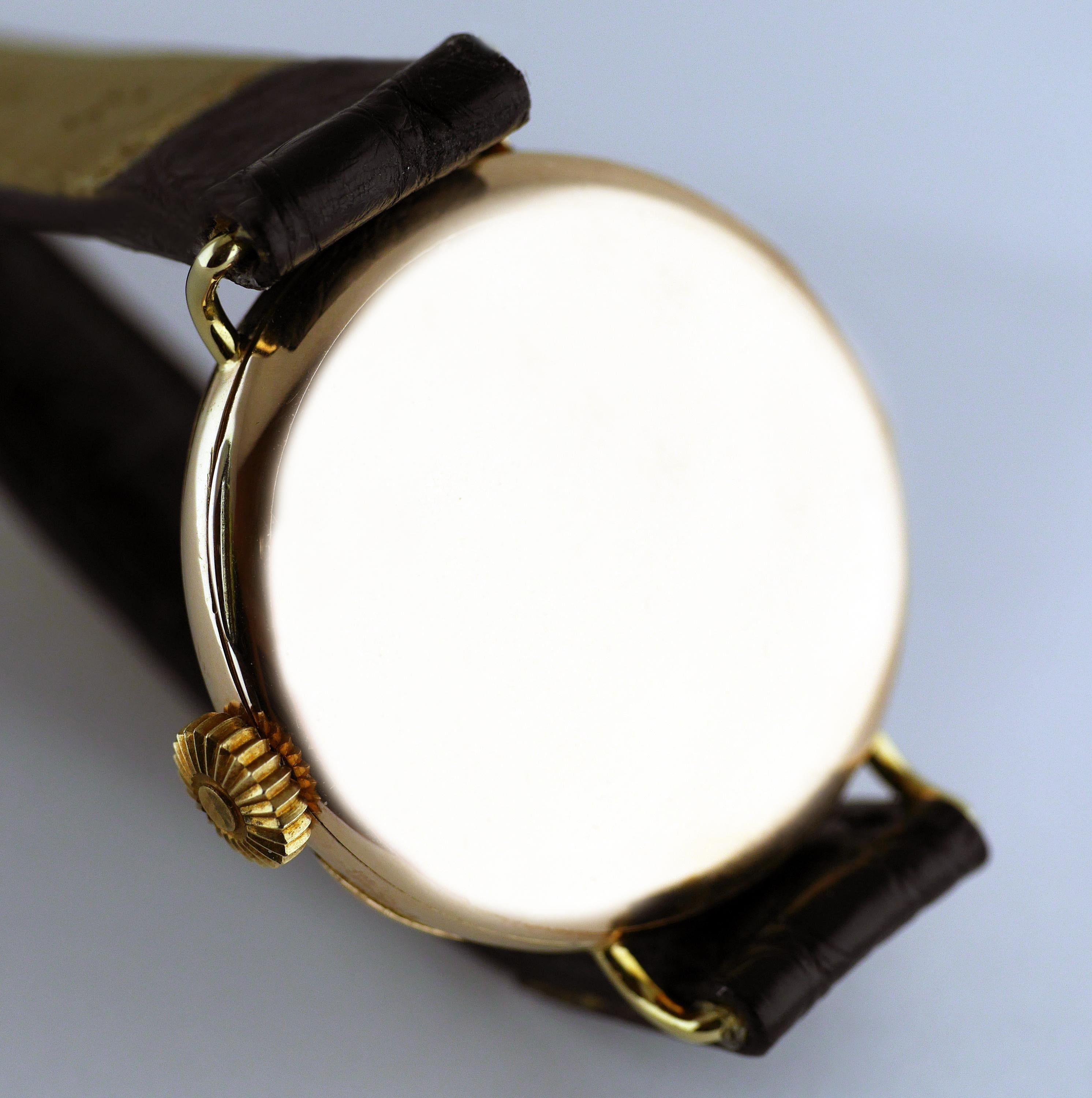 Rolex Offiziersgrabenuhr aus Roségold:: 1928 1