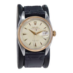 Rolex Rose Gold Stainless Steel Datejust Watch, circa 1956