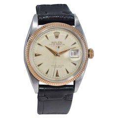 Rolex Rose Gold Stainless Steel Datejust Watch, circa 1956