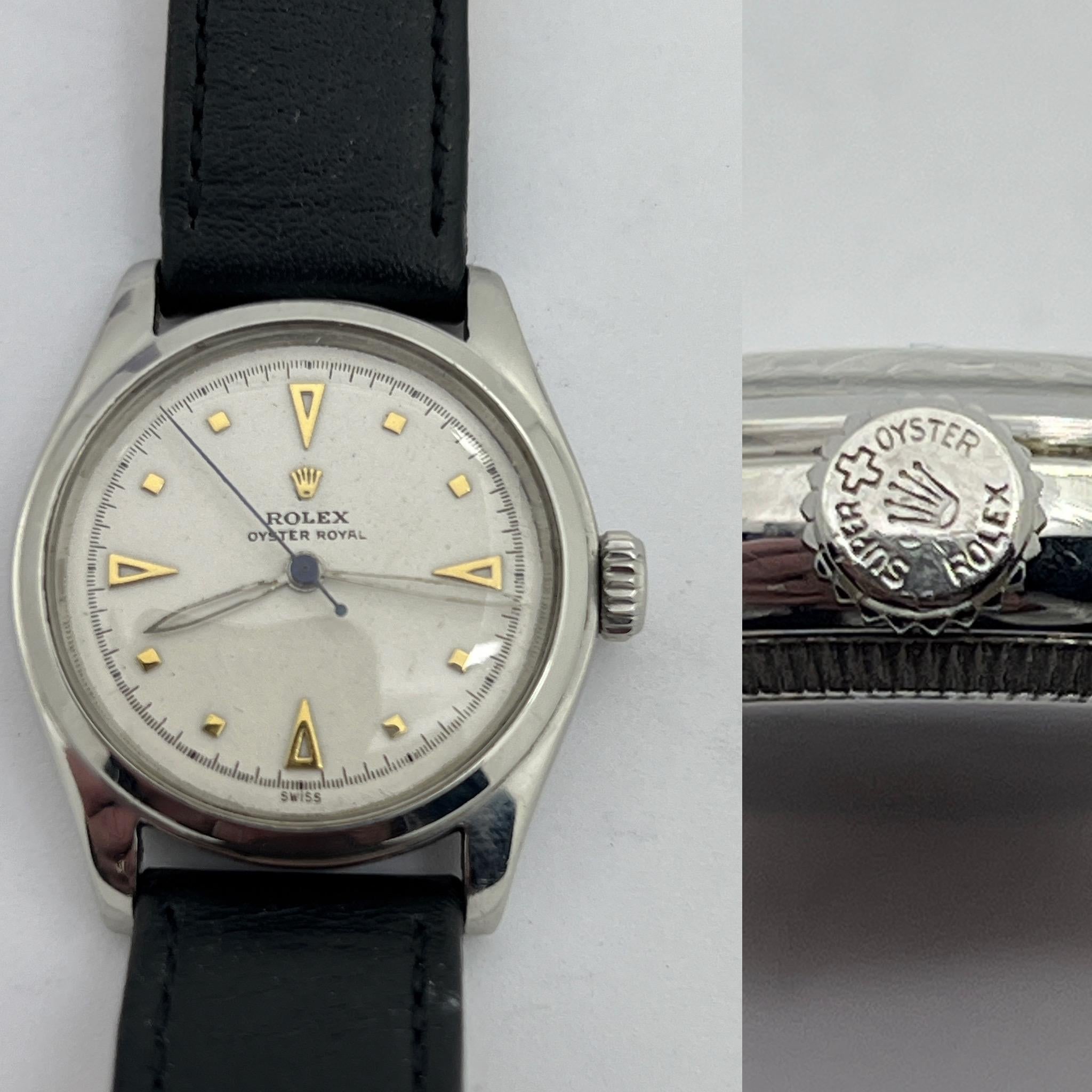 Rolex Royal Precision, 1951, 15 Jewel Super Balance, Stainless Steel For Sale 8
