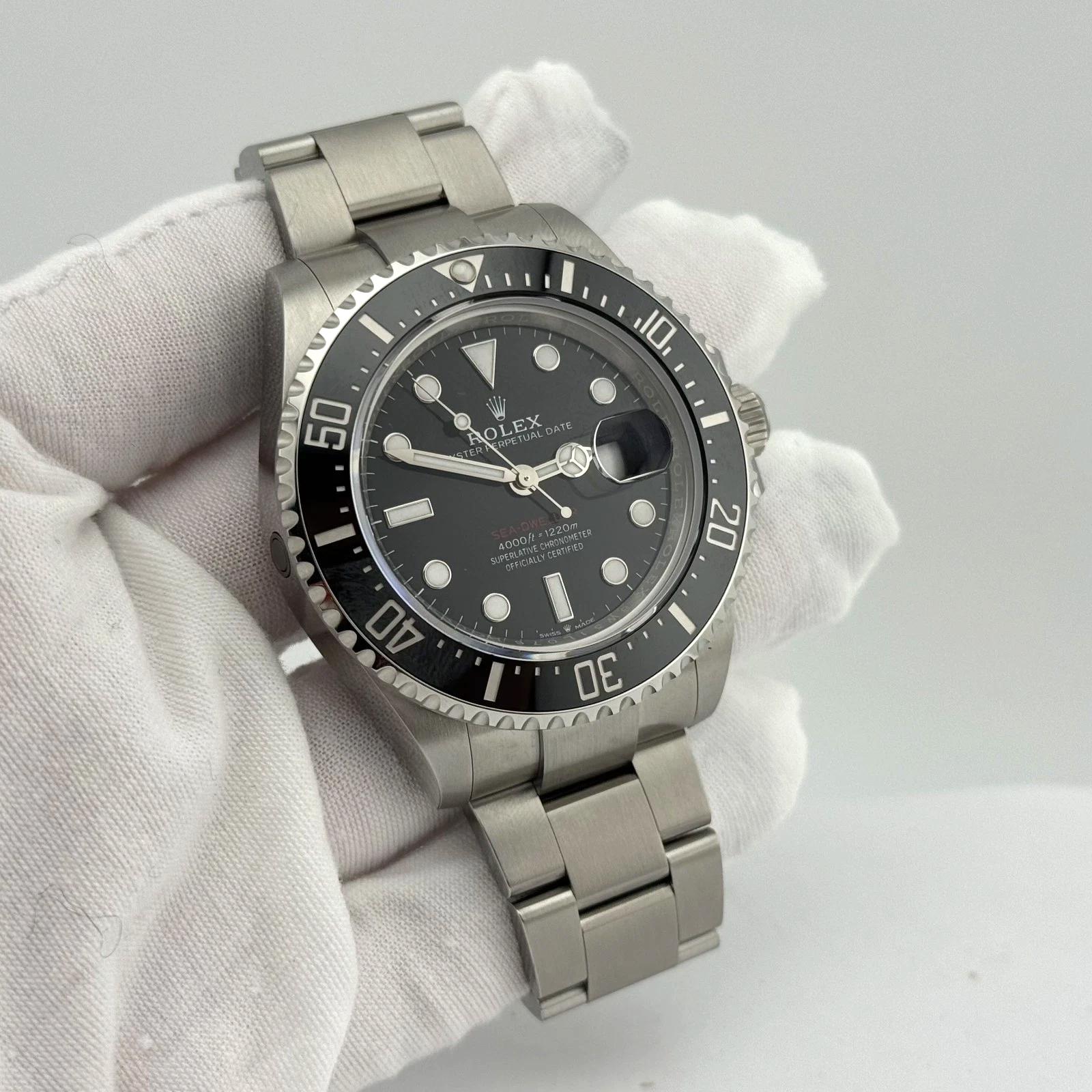 Rolex Sea Dweller 126600 43mm Ceramic bezel Red letters Steel Box Paper 2022 For Sale 5