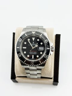 Rolex Sea Dweller 126600 Red Letters Black Ceramic Steel Box Papers 43mm